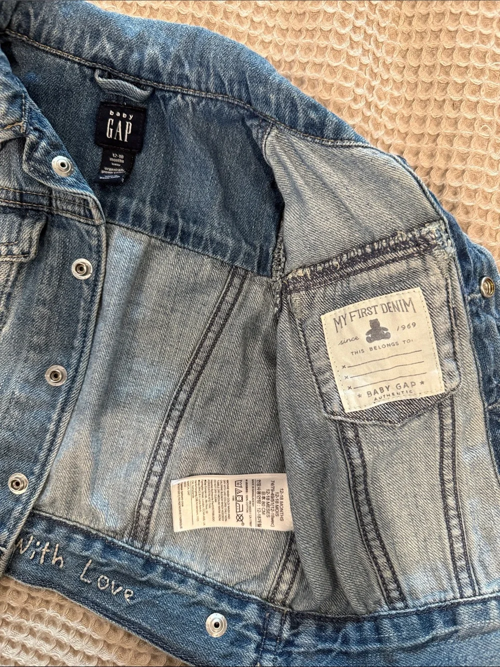 GAP Kids Light Blue Denim Jacket with Button Front